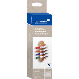 Whiteboard-Markerhalter Legamaster WOODEN, magnetisch, lagert 4 Boardmarker, B 60 x T 35 x H 200 mm, Buchenholz, lackiert